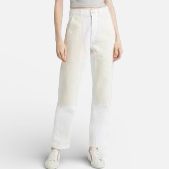 Madewell Denim - Madewell The Perfect Vintage Straight Jeans In Cream/White